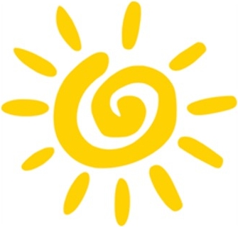 swirly sun graphic